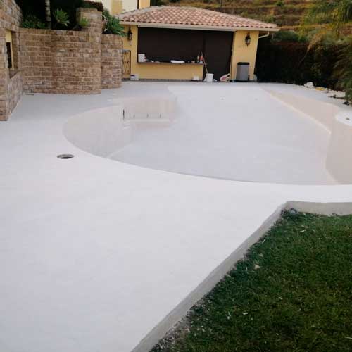 Microcemento Ibiza piscina Villa